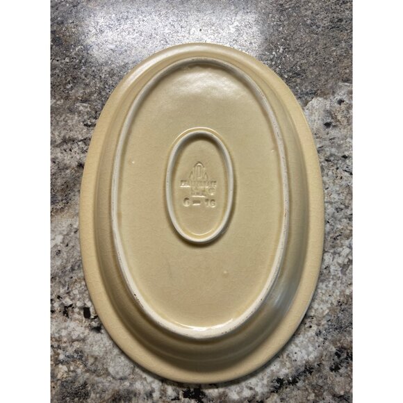 Vintage Pfaltzgraff Yorktowne Brown Floral Oval Serving Platter Farmhouse 14"  U - Picture 7 of 8